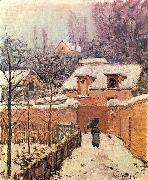 Alfred Sisley Garten im Louveciennes im Schnee oil painting
